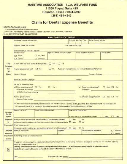 338986-mila20claim-2520for20den-tal20expense-s-glaim-for-dental-expense-benefits-various-fillable-forms-ila1351