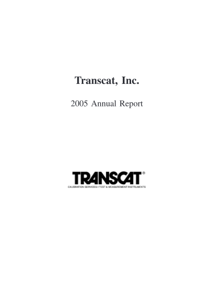 33921352-transcat-fy2005-annual-report-transcat-fy2005-annual-report