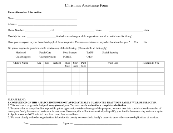 34067244-christmas-assistance-form-effingham-county-schools