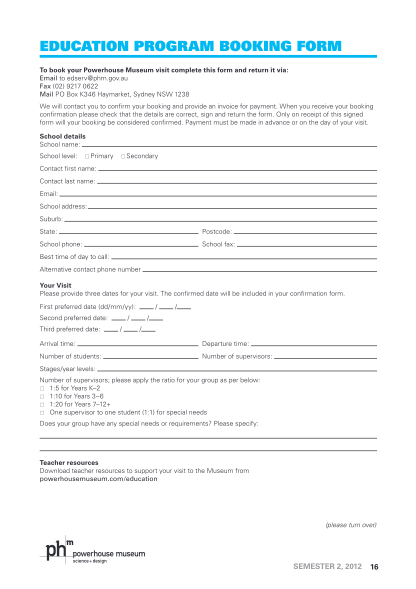 34142531-to-book-your-powerhouse-museum-visit-complete-this-form-and-return-it-via
