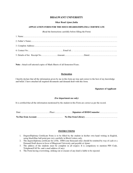 34157773-fillable-bhagwant-university-diploma-come-degree-form