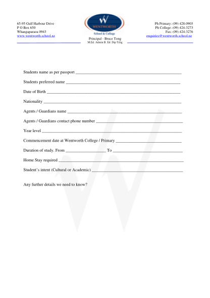 342464315-pre-enrolement-check-list-template-bwentworthbbschoolbbnzb-wentworth-school