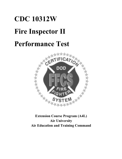 34306593-cdc-10312w-fire-inspector-ii-performance-test-dod-lookup-system