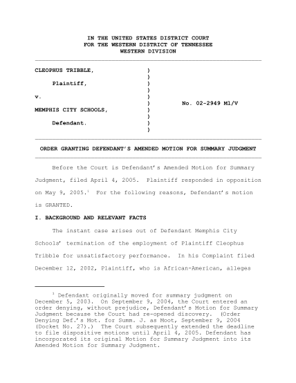 343323142-in-the-united-states-district-court-for-the-western-district-of-tennessee-western-division-cleophus-tribble-plaintiff-v-tnwd-uscourts