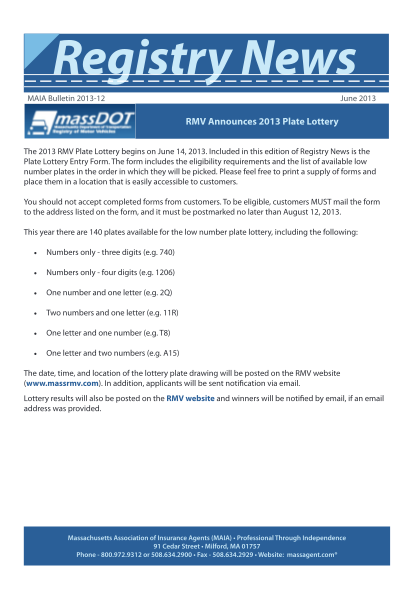 34350853-rmv-announces-2013-plate-lottery-massagentcom