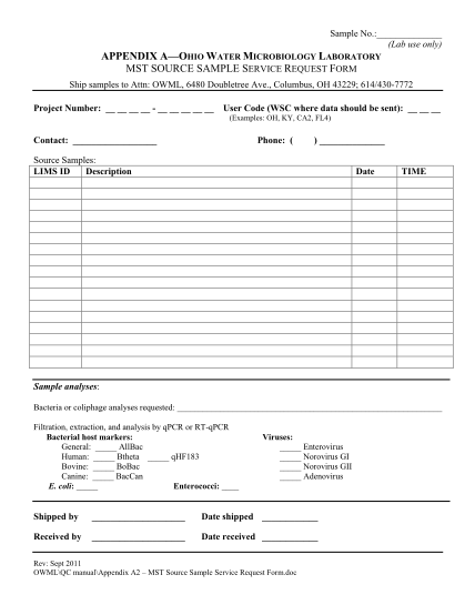 343573291-lab-use-only-appendix-aohio-water-microbiology-laboratory-mst-source-sample-service-request-form-ship-samples-to-attn-owml-6480-doubletree-ave-oh-water-usgs