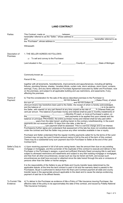 23 Sample Land Contract Page 2 Free To Edit Download Print Cocodoc
