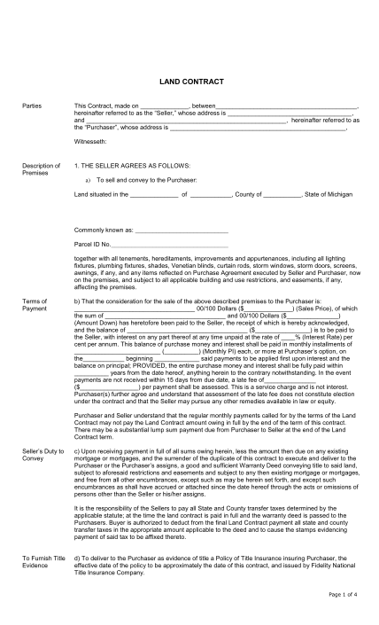 21 Form Of Land Contract Page 2 Free To Edit Download Print CocoDoc