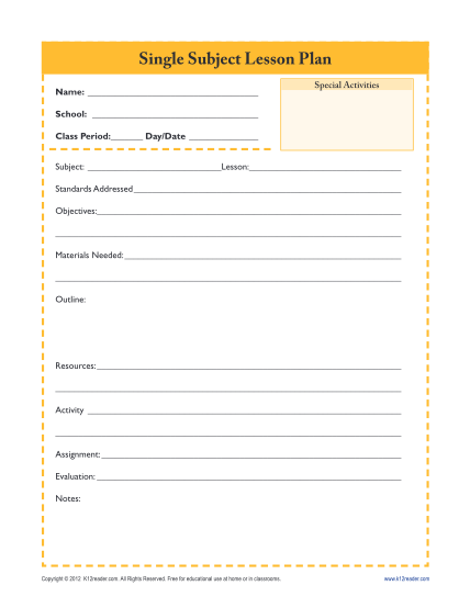 16 Daily Lesson Plan Template Page 2 Free To Edit Download Print 