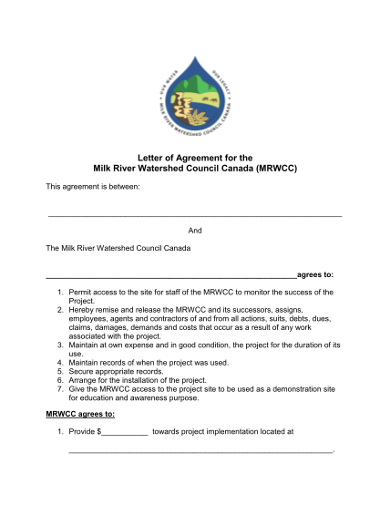 346175855-letter-of-agreement-for-the-milk-river-watershed-council-canada-mrwcc