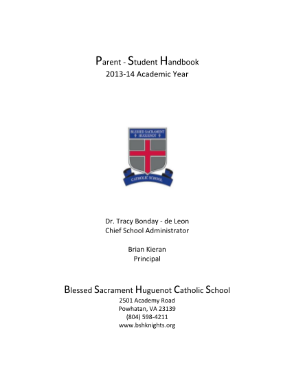 346296923-student-handbook-2013-14-academic-year-blessed-sacrament-blessedsacramenthuguenot