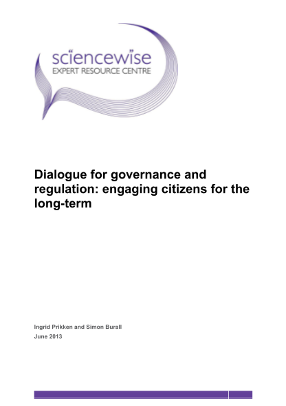 346426423-dialogue-for-governance-and-regulation-engaging-sciencewise-sciencewise-erc-org