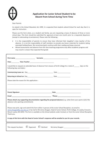 348228266-application-for-junior-school-student-to-be-absent-perth-college-perthcollege-wa-edu