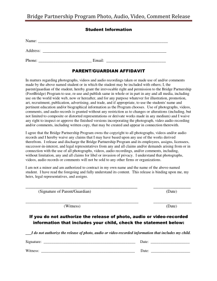 348550016-bridge-partnership-program-photo-audio-video-comment-release-student-information-name-address-phone-email-parentguardian-affidavit-in-matters-regarding-photographs-videos-and-audio-recordings-taken-or-made-use-of-andor-comments