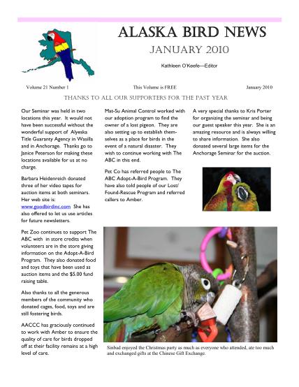 349473435-alaska-bird-news-january-2010-kathleen-okeefeeditor-volume-21-number-1-this-volume-is-january-2010-thanks-to-all-our-supporters-for-the-past-year-our-seminar-was-held-in-two-locations-this-year-alaskabirdclub