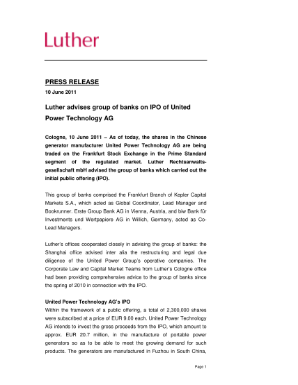 349489113-press-release-luther-advises-group-of-banks-on-ipo-of-united