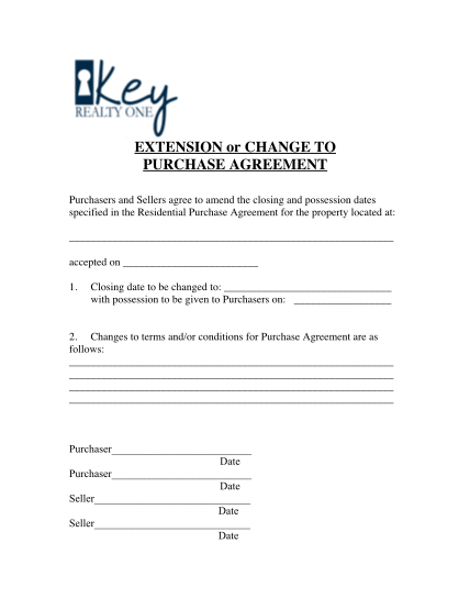 349537367-extension-or-change-to-purchase-agreement-michigan-keyrealtyresources