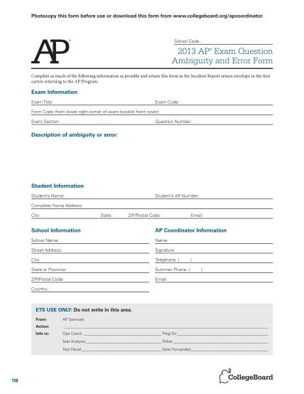 34970861-fillable-ap-exam-incident-report-what-is-the-exam-code-form