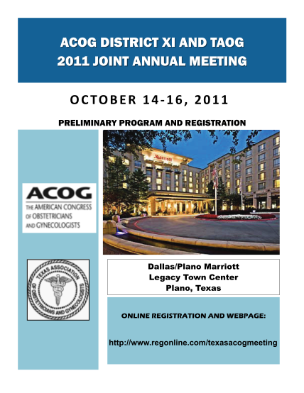 349863836-october-14-16-2011-acog-district-xi-and-taog-2011-joint-annual-txobgyn
