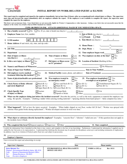 23 Register Of Injuries Illness Template page 2 - Free to Edit ...