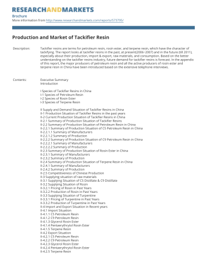 35043738-production-and-market-of-tackifier-resin