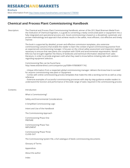 35058846-fillable-chemical-and-process-plant-commissioning-handbook-pdf-form