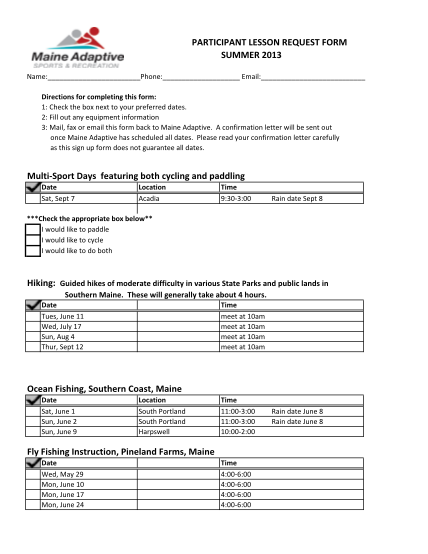 350665408-participant-lesson-request-form-summer-2013-name-phone-email-directions-for-completing-this-form-1-check-the-box-next-to-your-preferred-dates-maineadaptive