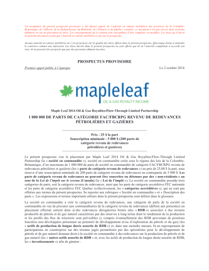 351013626-mtl01-3100562-v2-2014preliminaryprospectus-royaltyclass-mapleleaf-frenchpdf