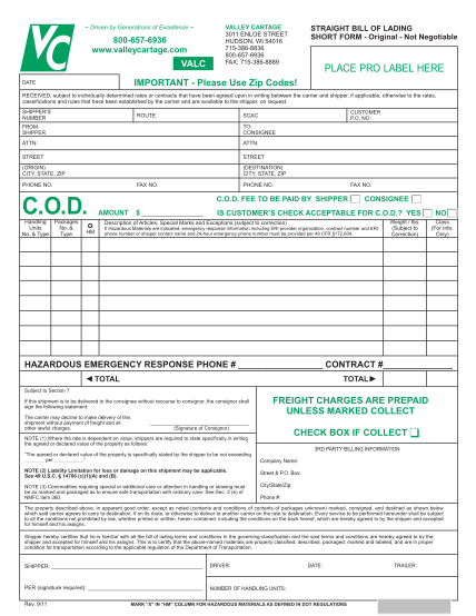 35250002-fillable-valley-cartage-bill-of-lading-form