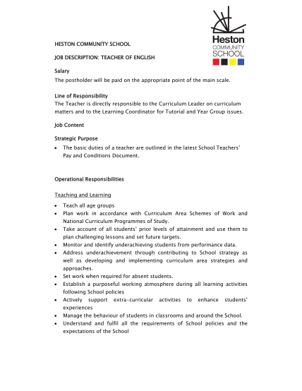 job description template samples pdf