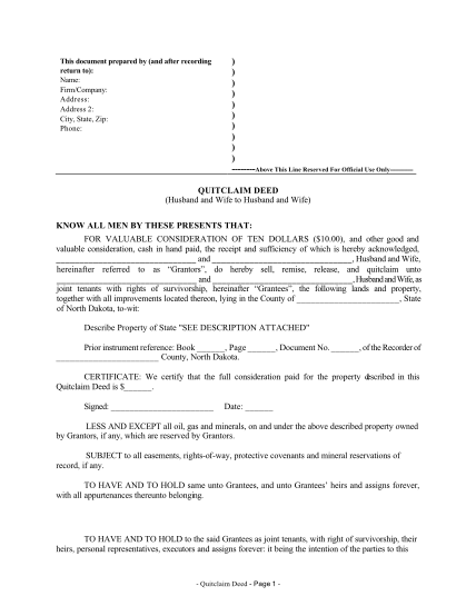 76 example of a quit claim deed completed page 4 - Free to Edit ...