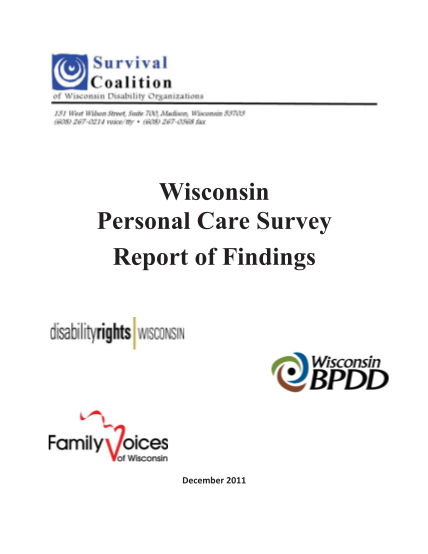 352801097-wisconsin-personal-care-survey-report-of-findings