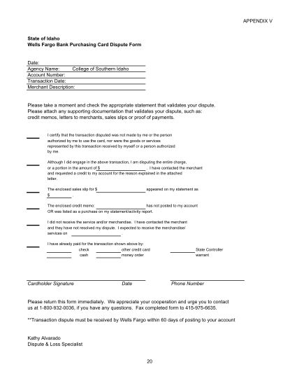 353169587-state-of-idaho-wells-fargo-bank-purchasing-card-dispute-form-hr-csi