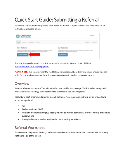353955159-quick-start-guide-submitting-a-referral-ontario-bariatric-network-ontariobariatricnetwork
