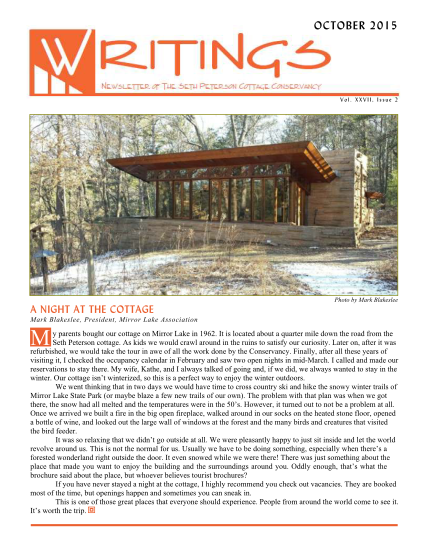 354209201-vol-xxvii-issue-2-welcome-to-the-seth-peterson-cottage