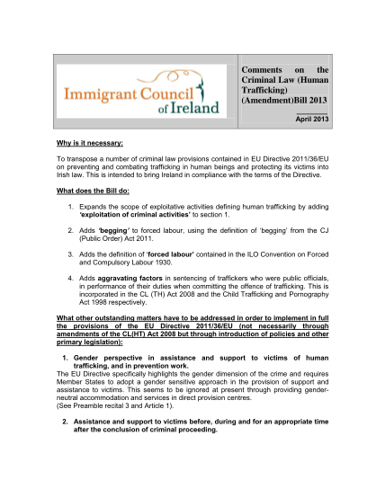 354372178-comments-on-the-cl-human-trafficking-amendment-bill-2013-immigrantcouncil