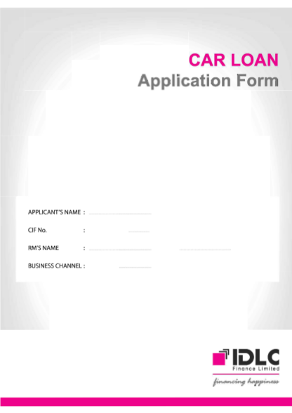 35469001-car-loan-application-form-idlc-finance-limited