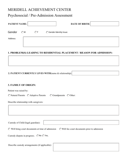 126 Psychosocial Assessment Form Page 2 Free To Edit Download And Print Cocodoc 1963