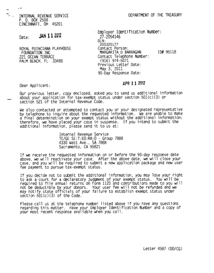 35502908-90-day-letter-royal-poinciana-playhouse-11apr2012-response-date-irs-form-1023-3may2011-revised