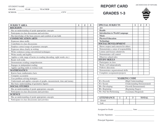 355600699-student-name-report-card-archdiocese-of-newark-grade-year