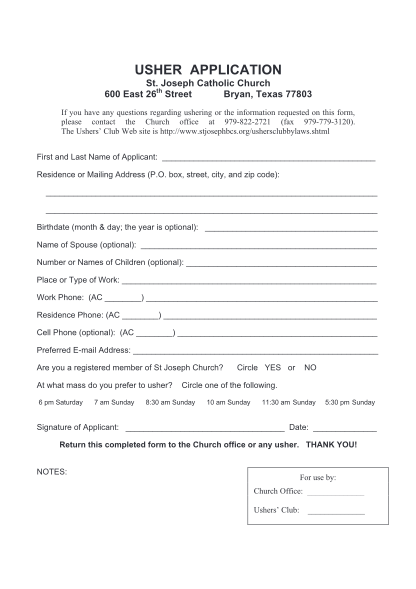 355612730-form-to-fill-out-for-usher