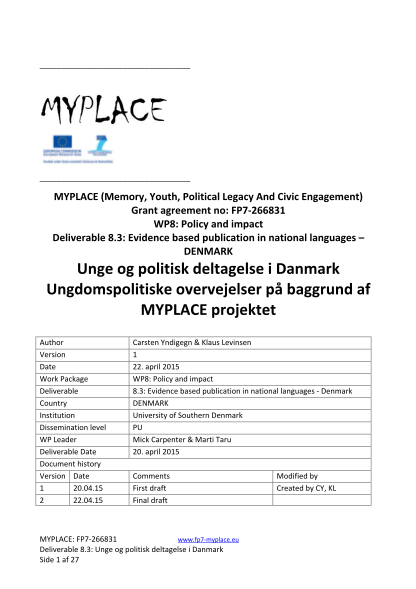 356397343-unge-og-politisk-deltagelse-i-danmark-myplace-fp7-myplace