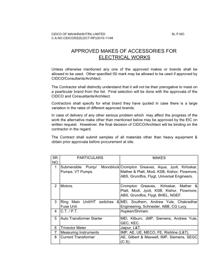356490308-approved-makes-of-accessories-for-electrical-works-cidco-maharashtra-etenders