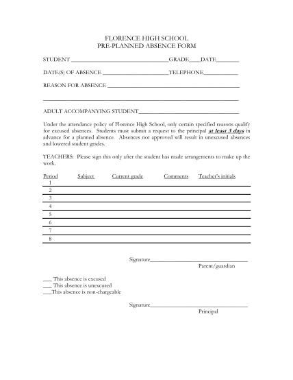 356552741-florence-high-school-preplanned-absence-form-student-grade-date-dates-of-absence-telephone-reason-for-absence-adult-accompanying-student-under-the-attendance-policy-of-florence-high-school-only-certain-specified-reasons-qualify-for