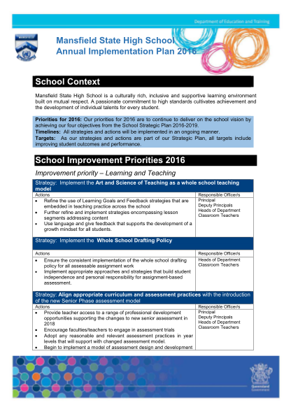 356794210-school-improvement-priorities-2016-mansfield-state-high-school-mansfieldshs-eq-edu
