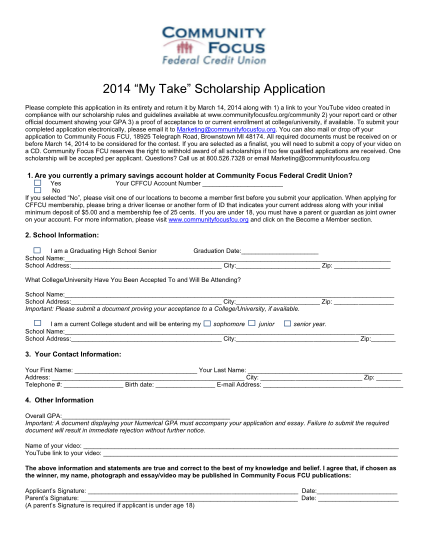 356830612-2014-my-take-scholarship-application-communityfocusfcu