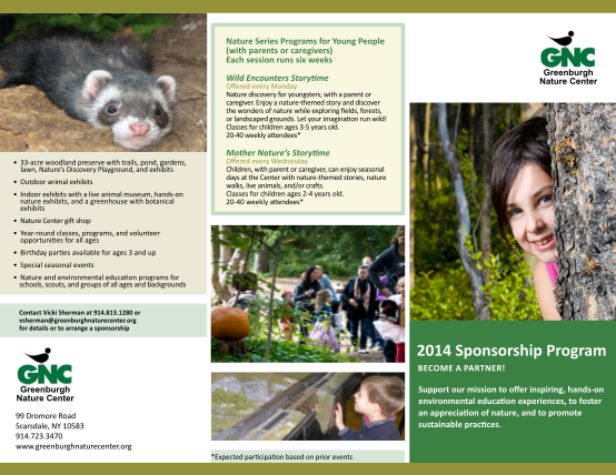 356913683-2014-sponsorship-program-greenburgh-nature-center-greenburghnaturecenter