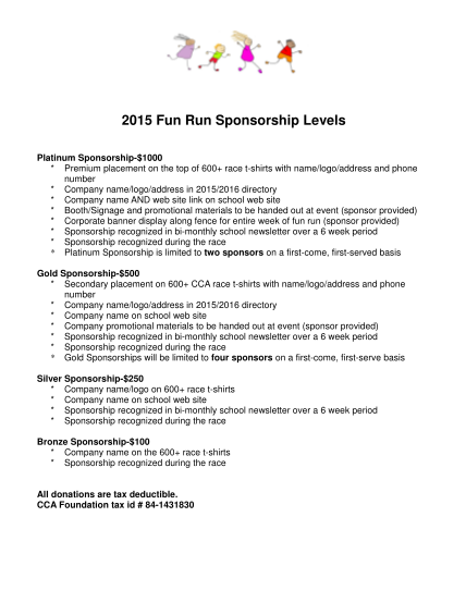 356973038-2015-fun-run-sponsorship-levels-cherry-creek-academy-cherrycreekacademy