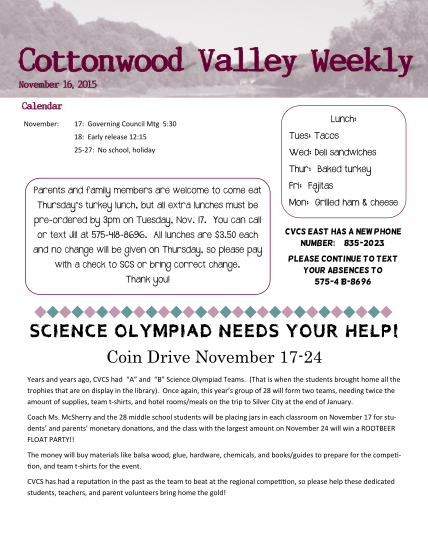 356998005-cottonwood-valley-weekly-november-16-2015-august-17-2015-calendar-november-lunch-17-governing-council-mtg-530-18-early-release-1215-tues-tacos-2527-no-school-holiday-wed-deli-sandwiches-thur-baked-turkey-parents-and-family