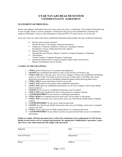 357001224-hipaa-confidentiality-agreement-pdf-utah-navajo-health-unhsinc